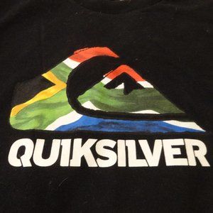 QUICKSILVER‎ Colorful LOGO Black TEE SHIRT